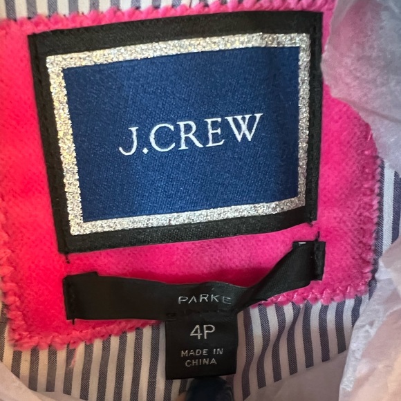 Sold NWT J. Crew Parke blazer - Pink - Luxurious Velvet size 4P - Picture 6 of 8